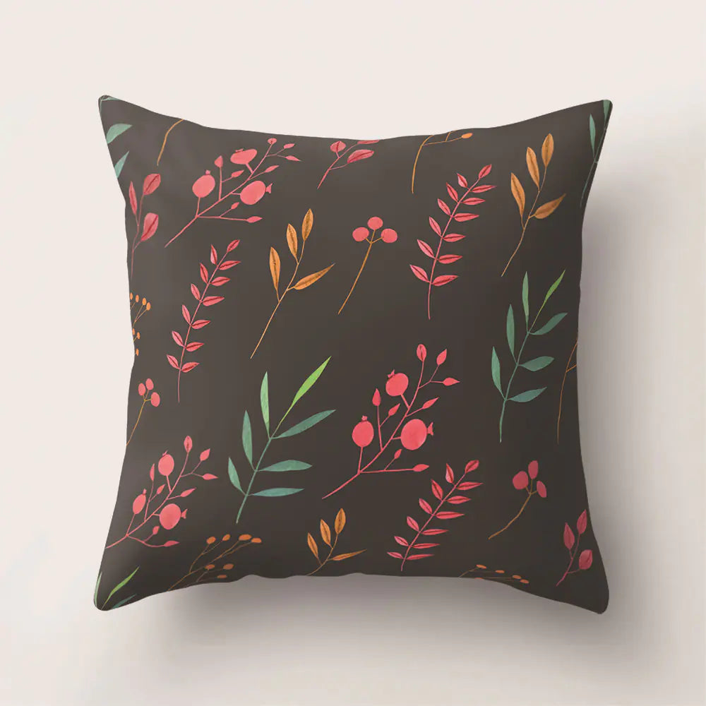 Tropical Rainforest Leaf Animal Print Cushion Cover