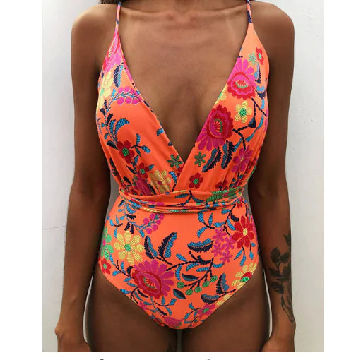 Maillot de bain une pièce dos nu sexy pour femme