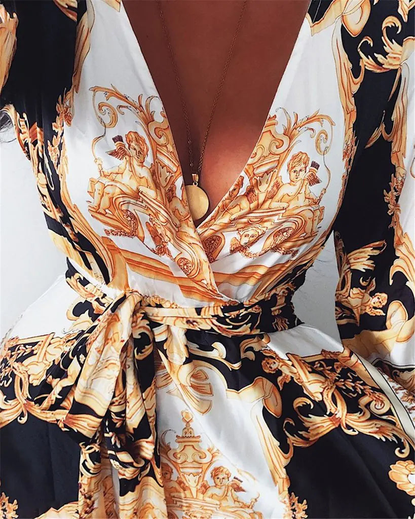 Robe longue fleuri