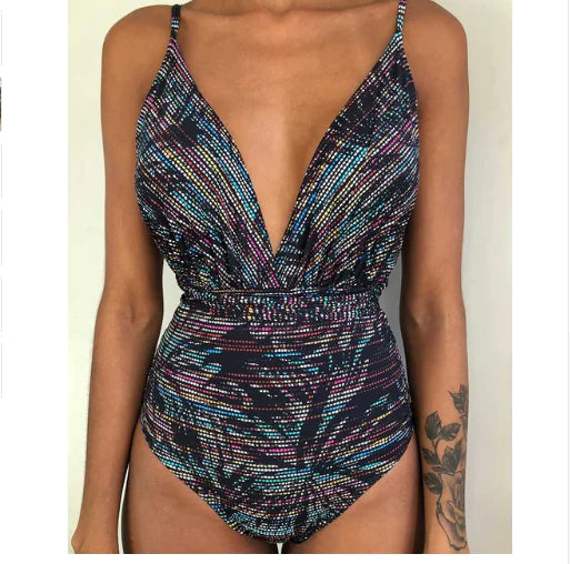 Maillot de bain une pièce dos nu sexy pour femme