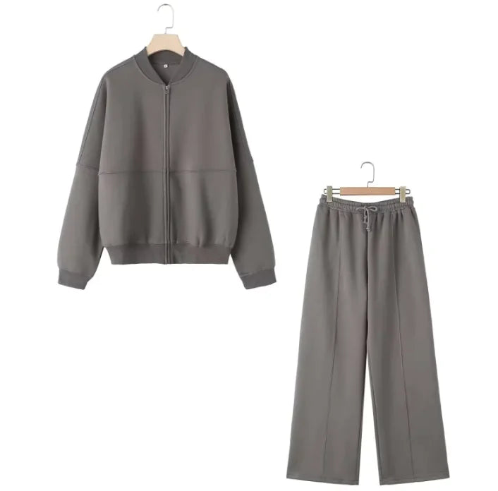 Veste et pantalon bomber zippés