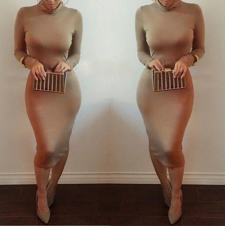 Autumn Winter Bandage Dress & Long Sleeve Nightclub Dress