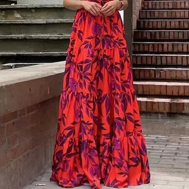 Robe longue fleurie