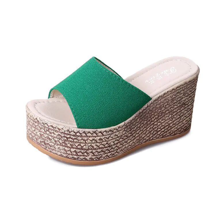 Non-slip High-heel Wedge Slippers for Comfort