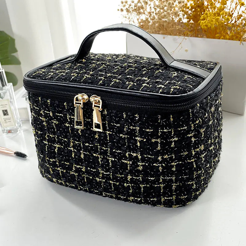 Trousse de maquillage de grande capacité pour femme, idéale pour le rangement en voyage