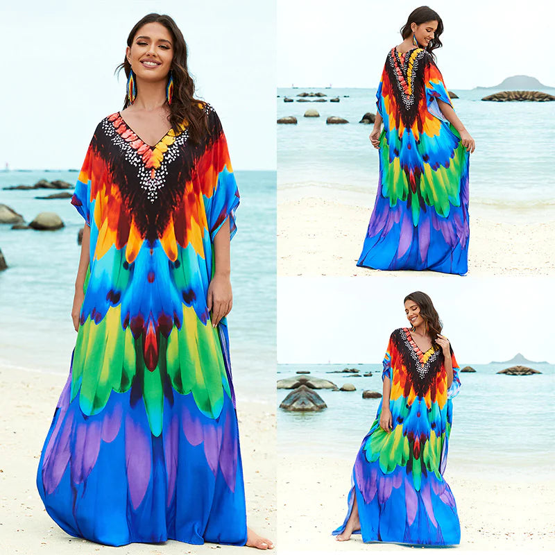 Robe de plage en coton pour femme