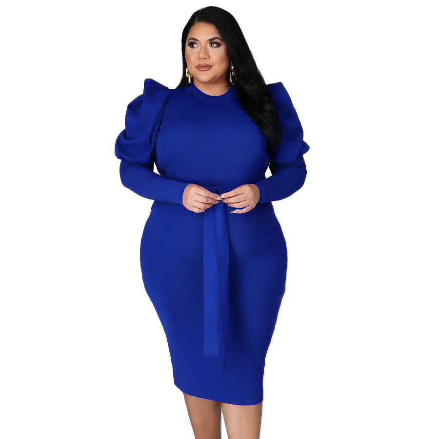 Robe ajustée grande taille pour femme