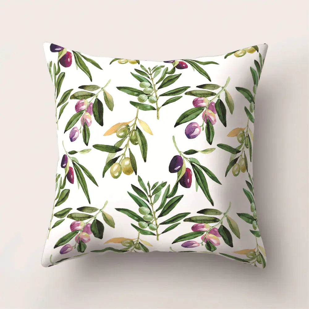 Tropical Rainforest Leaf Animal Print Cushion Cover