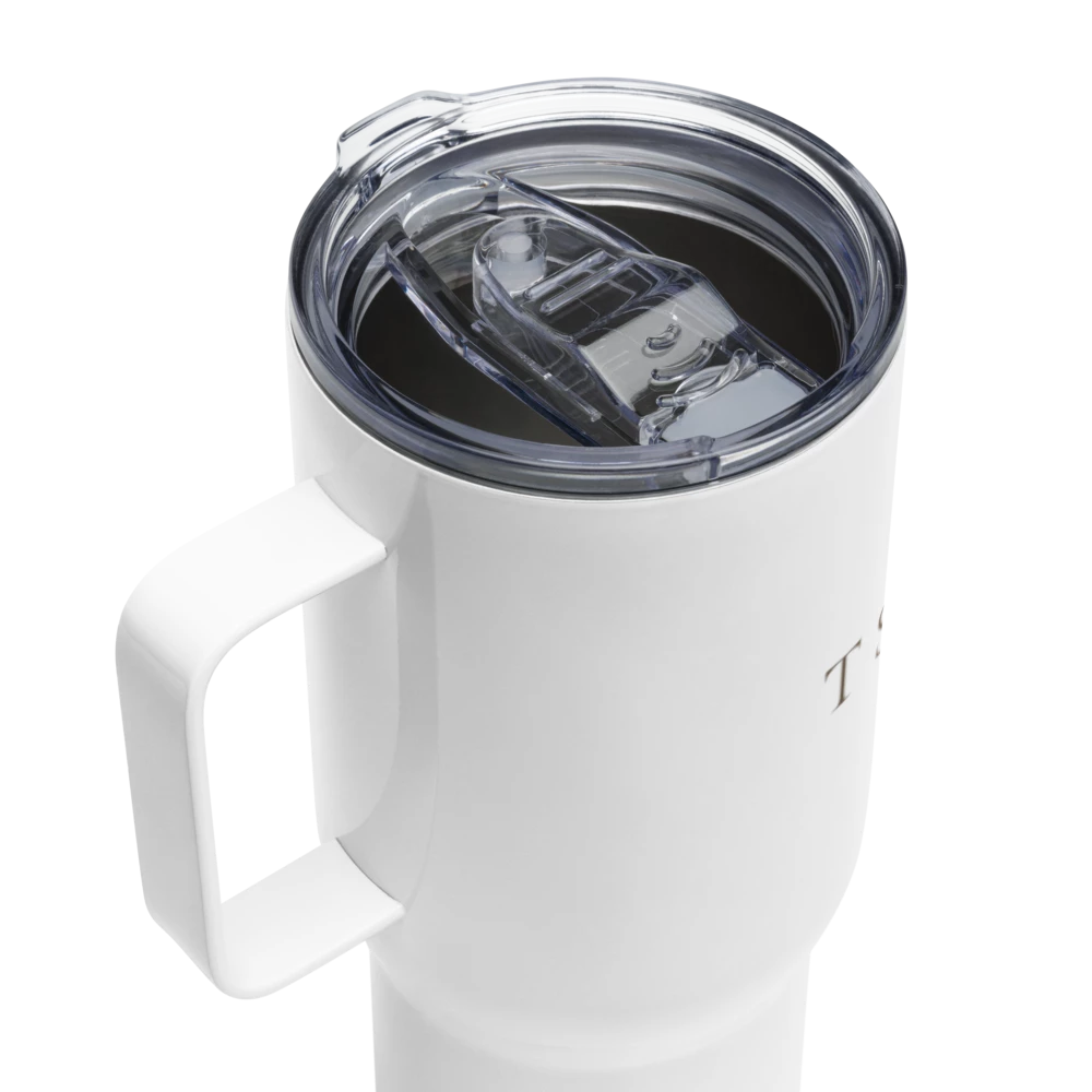 Travel mug with handle