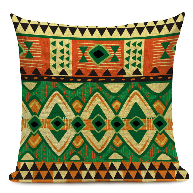 Bohemian Car Seat Cushion and Linen Pillow Cover