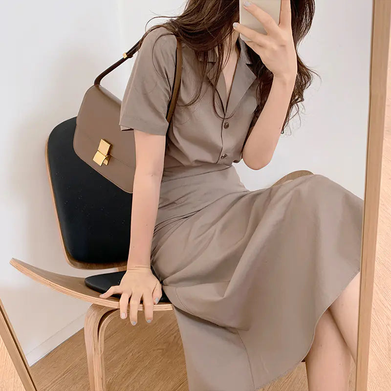 Ensemble deux pièces taille haute avec jupe pour femme