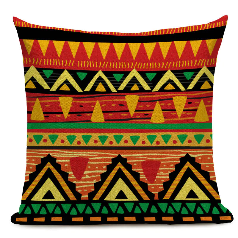 Bohemian Car Seat Cushion and Linen Pillow Cover
