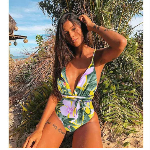 Maillot de bain une pièce dos nu sexy pour femme