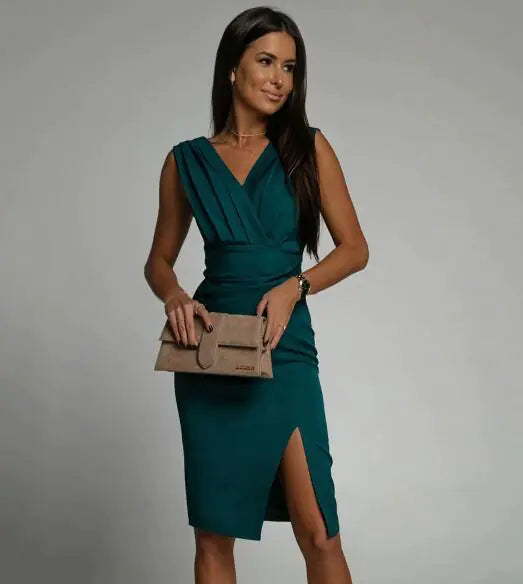 Robe d'été chic à col en V