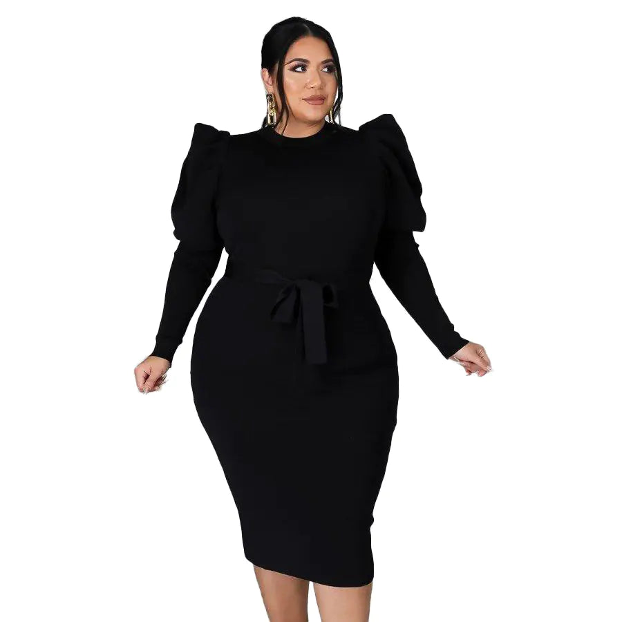 Robe ajustée grande taille pour femme