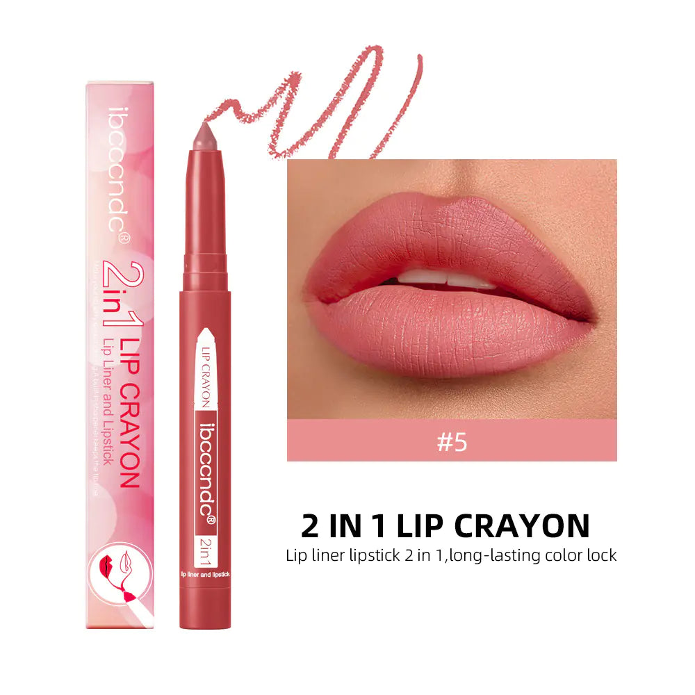 Duo de crayons à lèvres mats et waterproof longue tenue