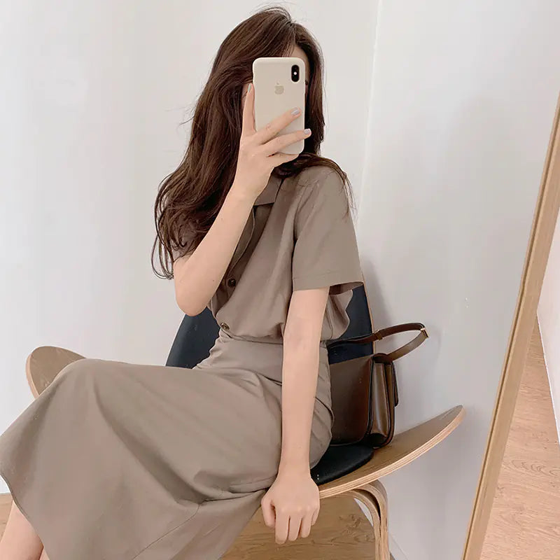 Ensemble deux pièces taille haute avec jupe pour femme