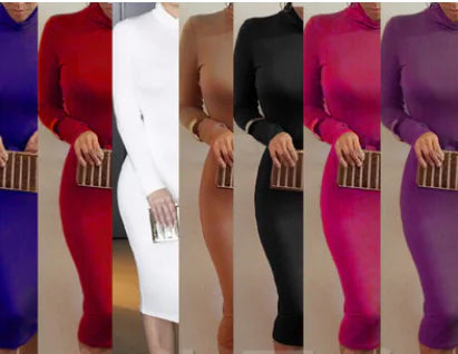 Autumn Winter Bandage Dress & Long Sleeve Nightclub Dress