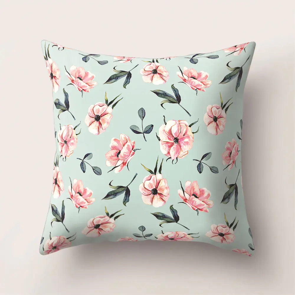 Tropical Rainforest Leaf Animal Print Cushion Cover