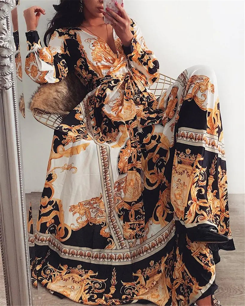 Robe longue fleuri