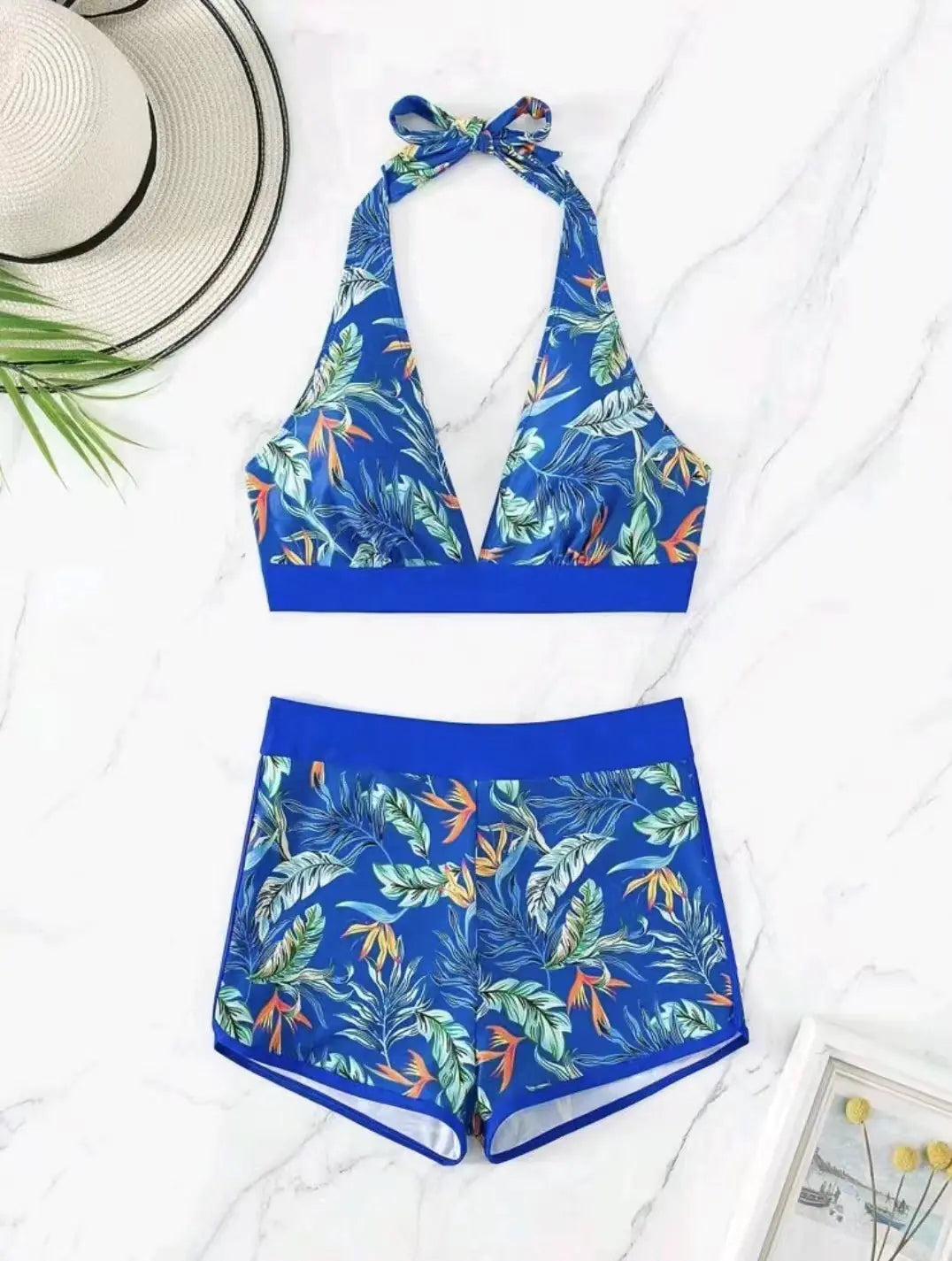 Ensemble bikini deux pièces imprimé pour femme