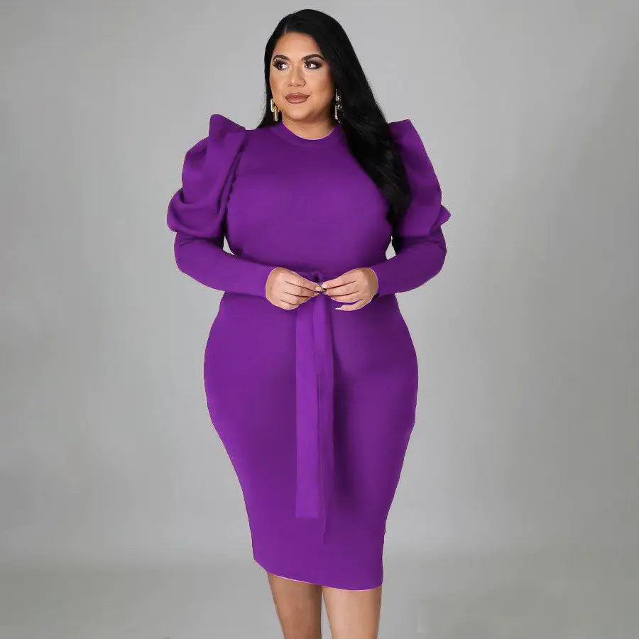 Robe ajustée grande taille pour femme