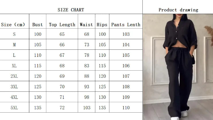 Pantalon à Jambes Larges et Haut à Lacets pour Femme, Ensemble Deux Pièces