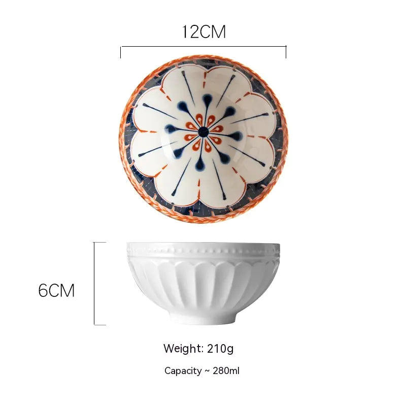 Bol en céramique à motif de vigne japonaise