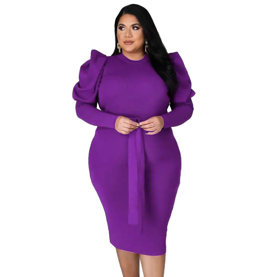 Robe ajustée grande taille pour femme