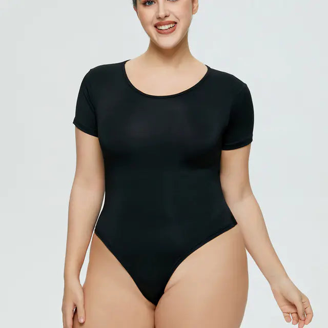 Body à manches courtes pour femme grande taille