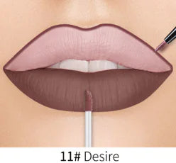 Rouge à lèvres liquide mat et crayon à lèvres double stylo