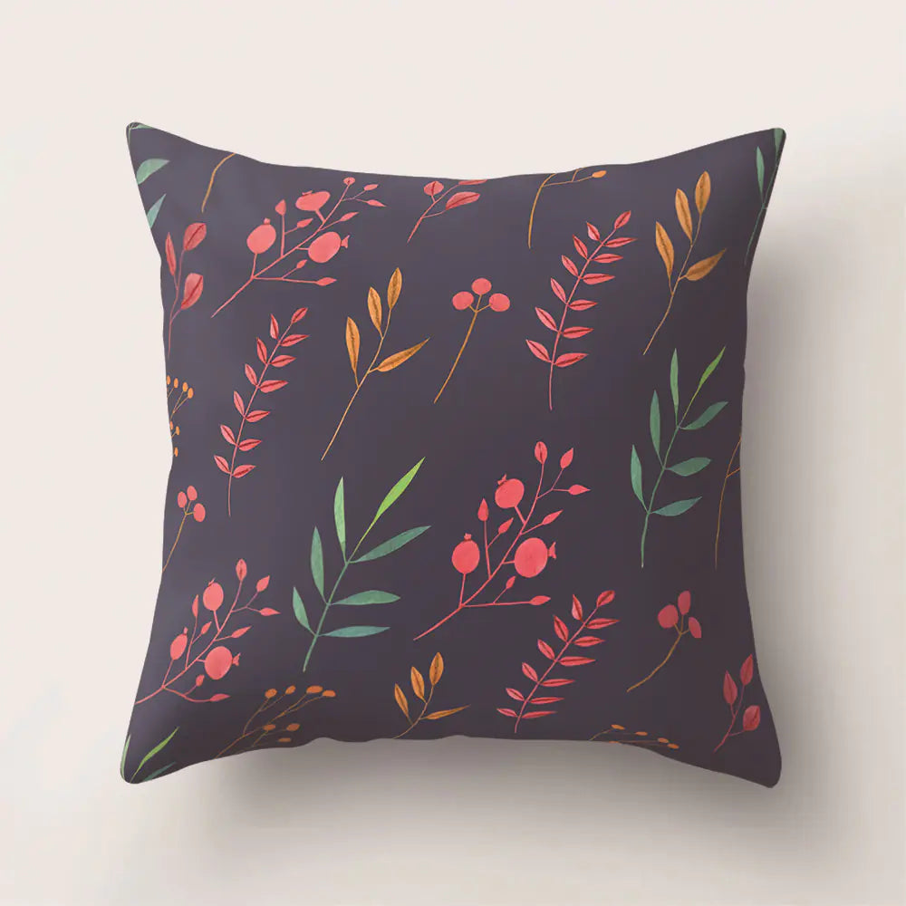 Tropical Rainforest Leaf Animal Print Cushion Cover