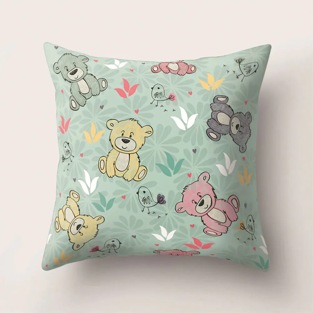 Tropical Rainforest Leaf Animal Print Cushion Cover
