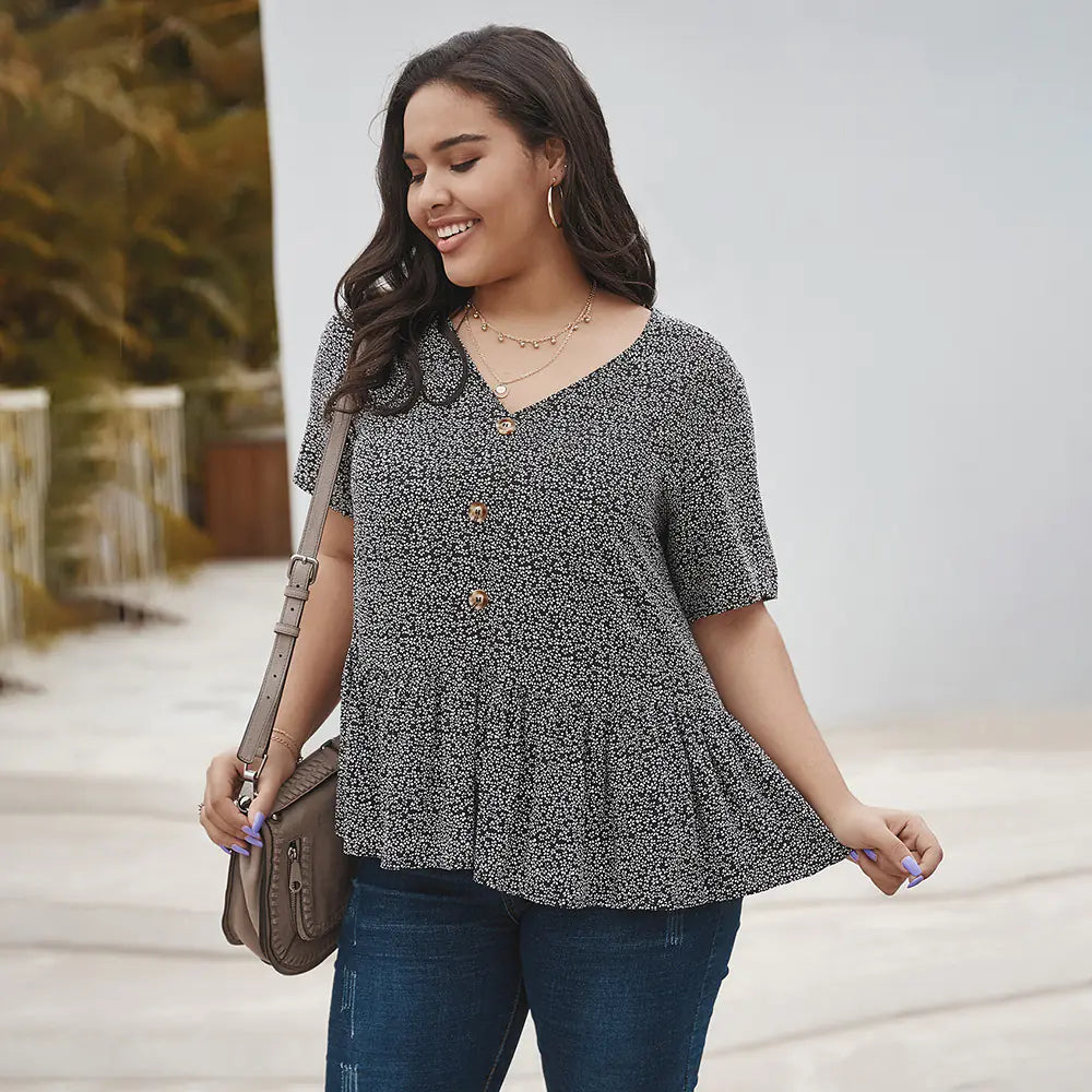 Hauts et chemises à manches courtes pour femmes grandes tailles