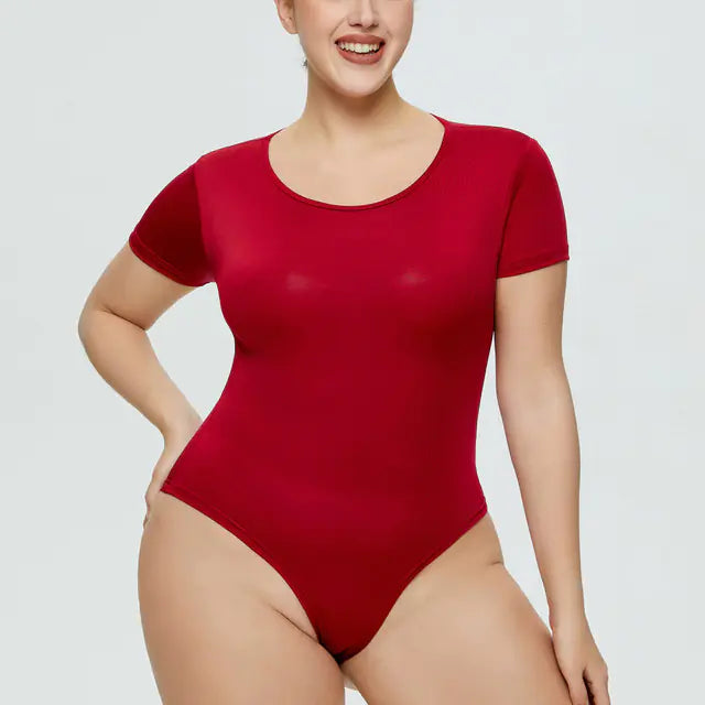Body à manches courtes pour femme grande taille