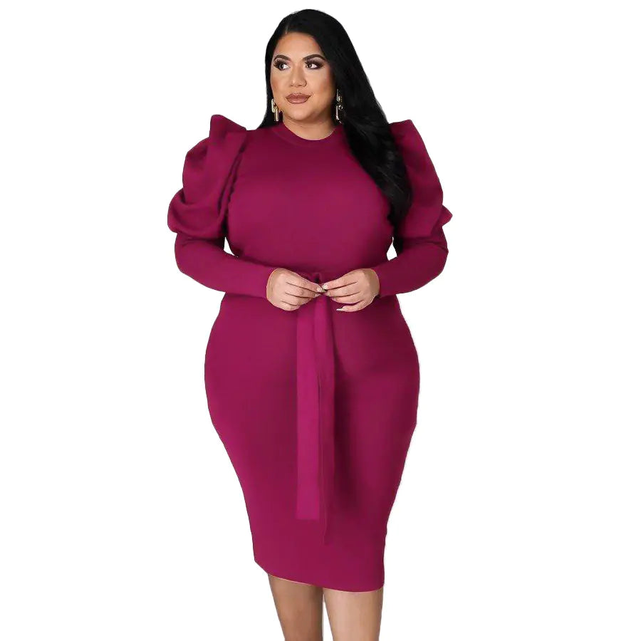 Robe ajustée grande taille pour femme