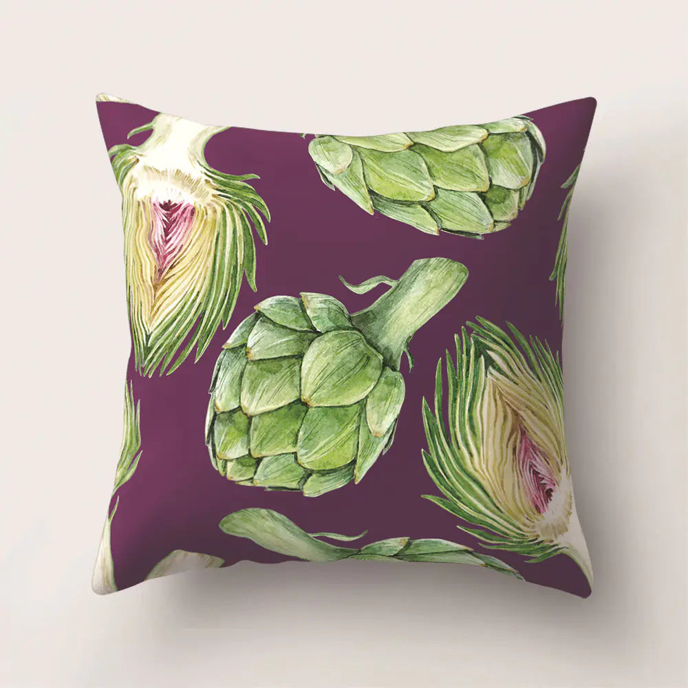 Tropical Rainforest Leaf Animal Print Cushion Cover