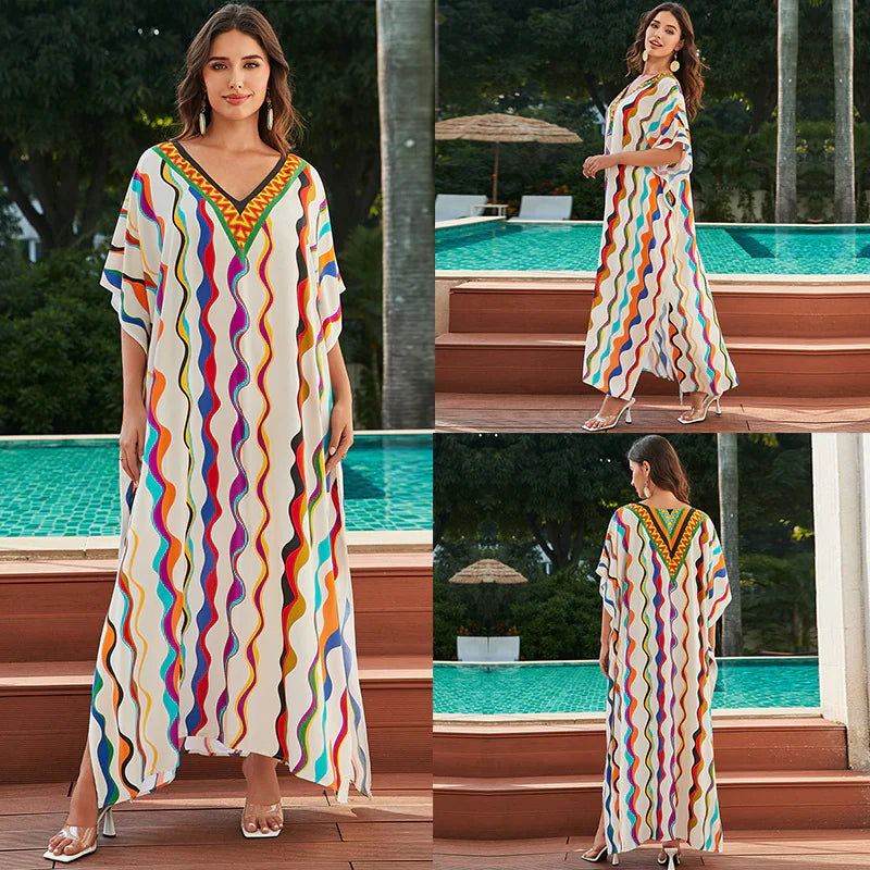 Robe de plage en coton pour femme